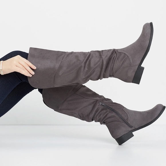 Maurices Shoes - NWT Maurices Greta Scrunch Women’s 6.5 Faux Suede Leather Wide Calf Tall Boots